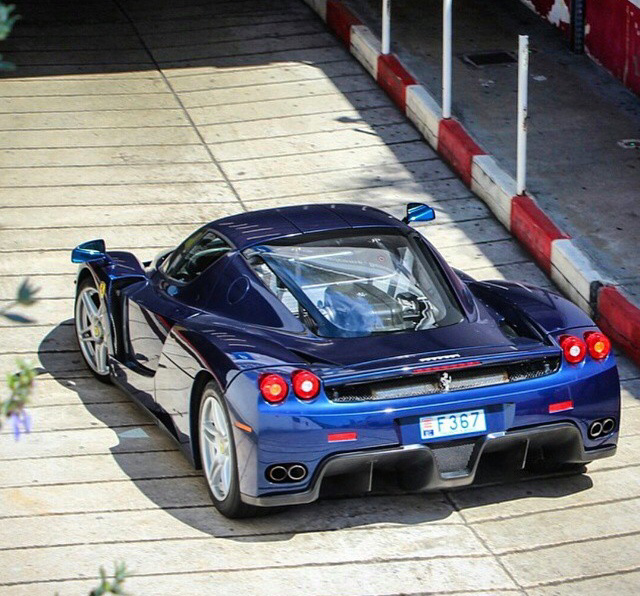 Blue Ferrari Enzo.